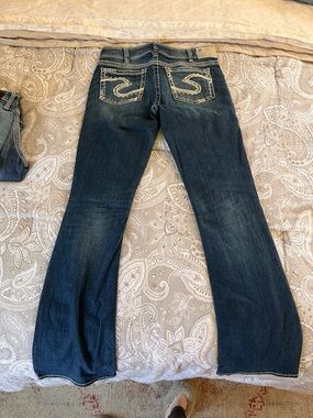 Silver Jeans Dark Blue Wide Leg Jeans
